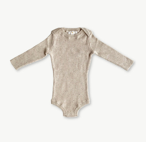 Grown - Ribbed Bodysuit, Fawn Speckle