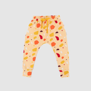Olive and The Captain - Peach Terrazzo Slim Fit Harem Pant